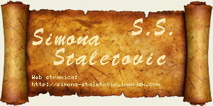 Simona Staletović vizit kartica
